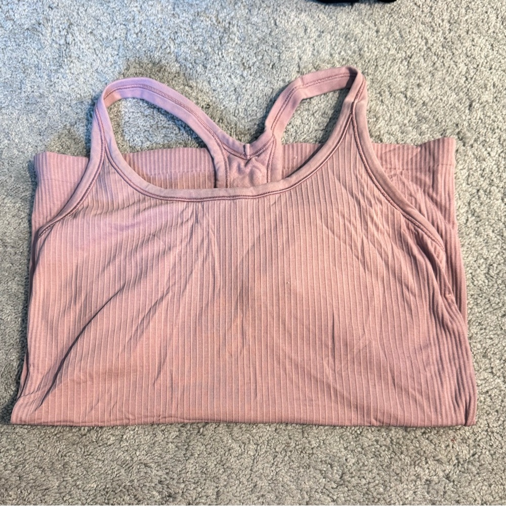 lululemon athletica Pink Ribbed Tank Top